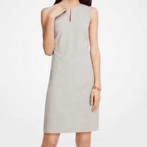 Ann Taylor Keyhole Shift Dress - Pearl Grey